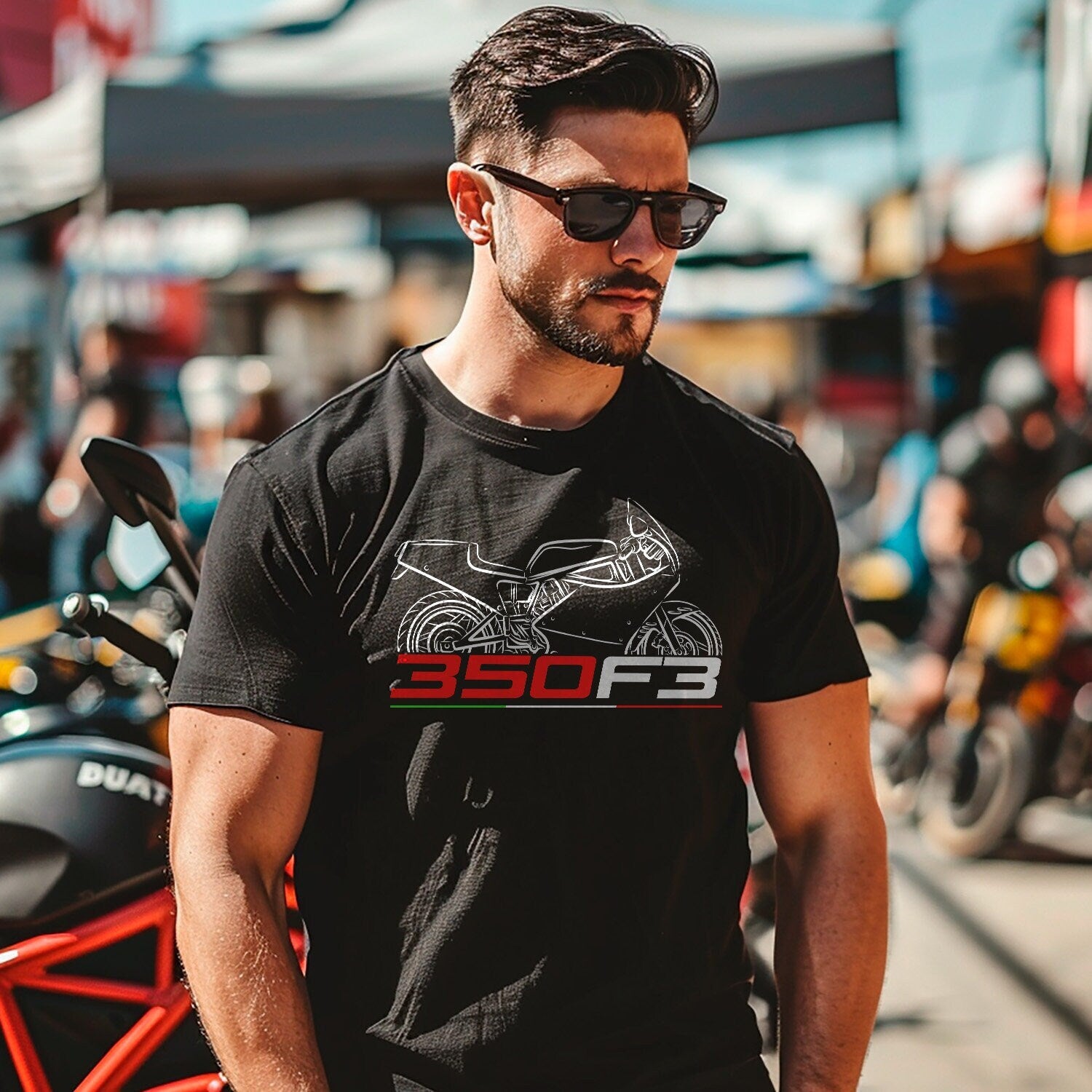 Ducati 350 F3 Inspired T-Shirt - Motorcycle Tee Shirt for Riders