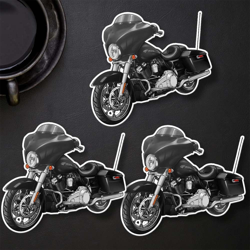 Harley Street Glide FLHX & FLHXI Stickers - Set of 3 Biker Motorcycle Decals