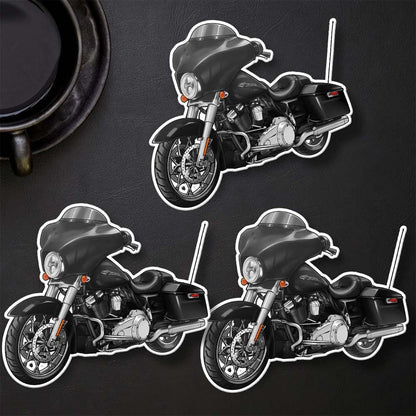 Harley Street Glide FLHX & FLHXI Stickers - Set of 3 Biker Motorcycle Decals