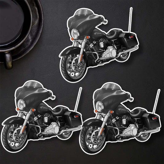 Harley Street Glide FLHX & FLHXI Stickers - Set of 3 Biker Motorcycle Decals