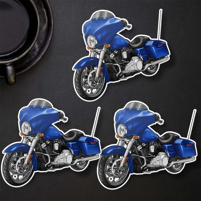 Harley Street Glide FLHX & FLHXI Stickers - Set of 3 Biker Motorcycle Decals