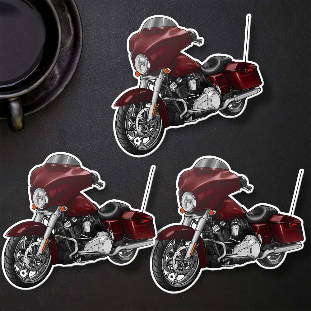 Harley Street Glide FLHX & FLHXI Stickers - Set of 3 Biker Motorcycle Decals