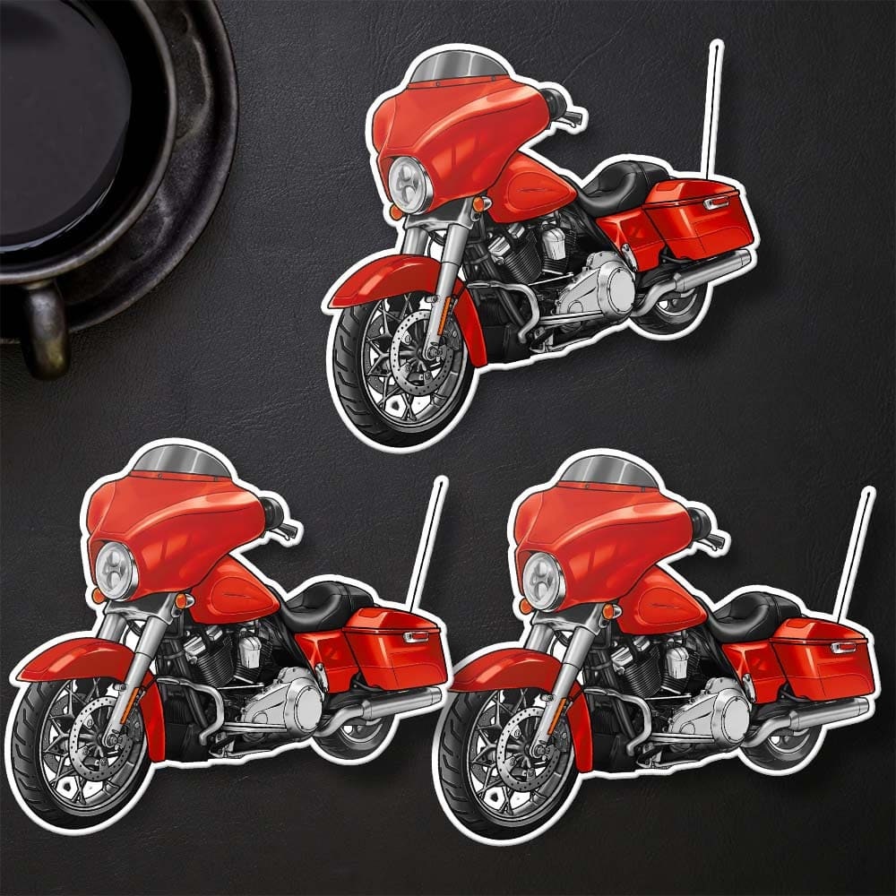 Harley Street Glide FLHX & FLHXI Stickers - Set of 3 Biker Motorcycle Decals