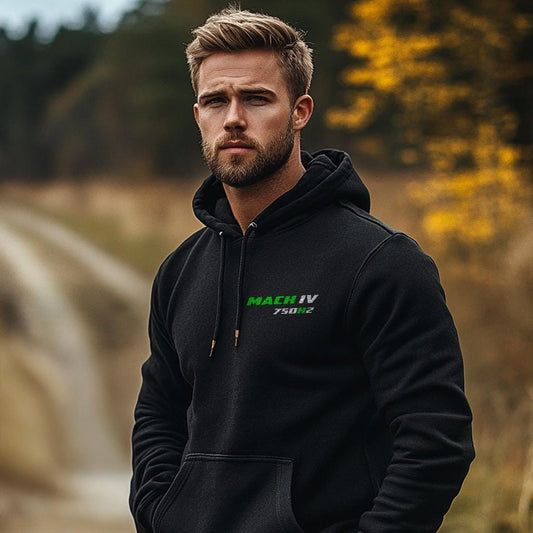 Kawasaki 750 Mach IV H2 Inspired Hoodie - Motorcycle Sweatshirt for Riders