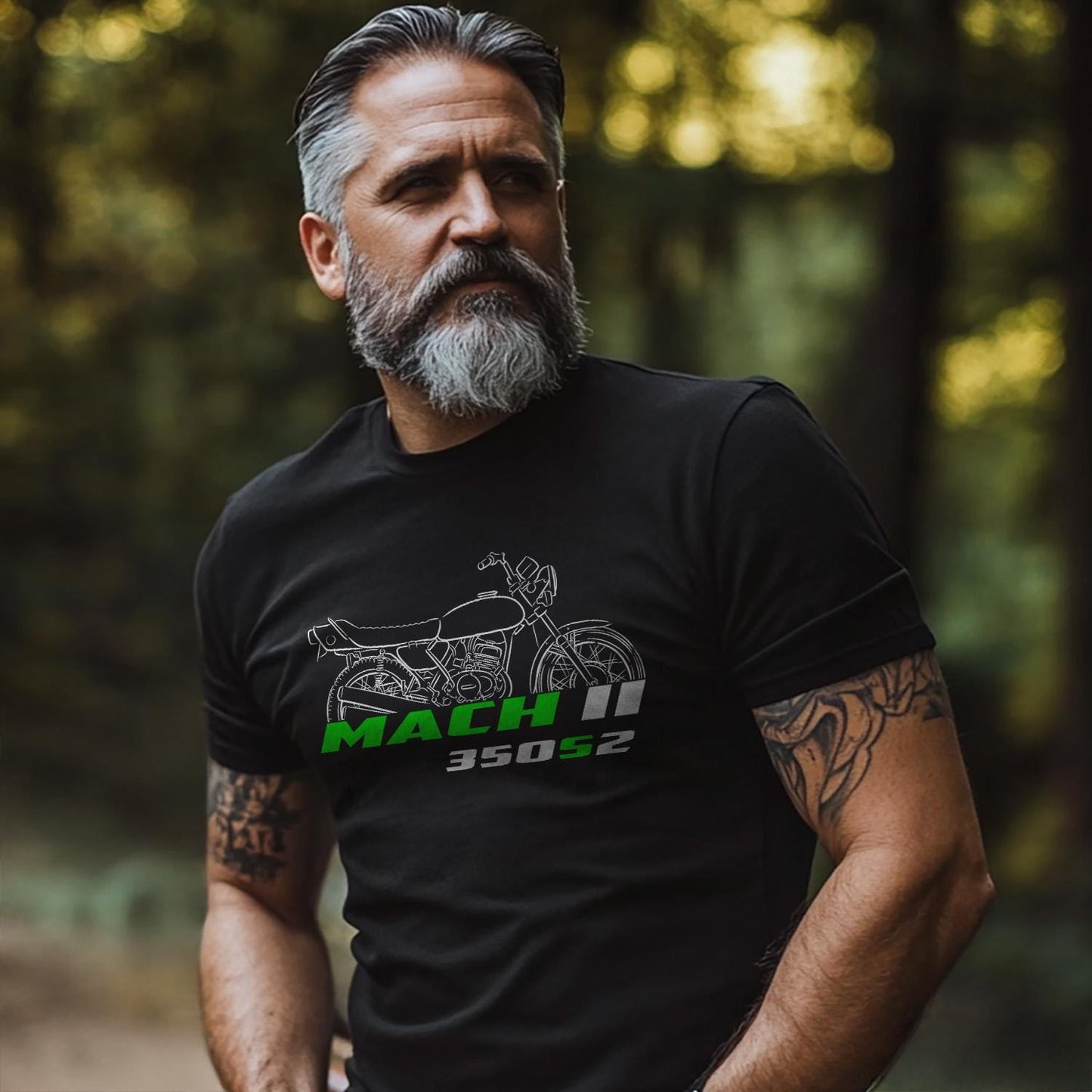 Kawasaki 350 Mach II S2 Inspired T-Shirt - Motorcycle Tee Shirt for Riders