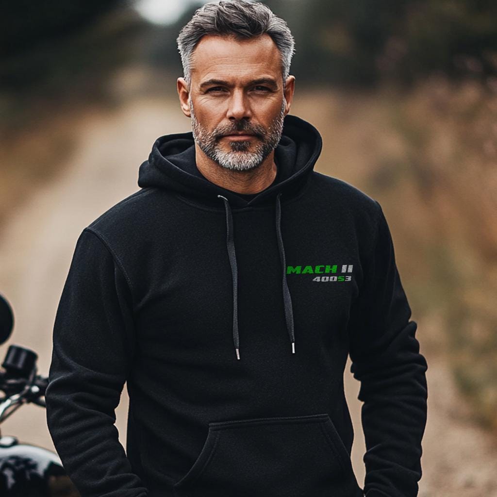Kawasaki 400 Mach II S3 Inspired Hoodie - Motorcycle Sweatshirt for Riders