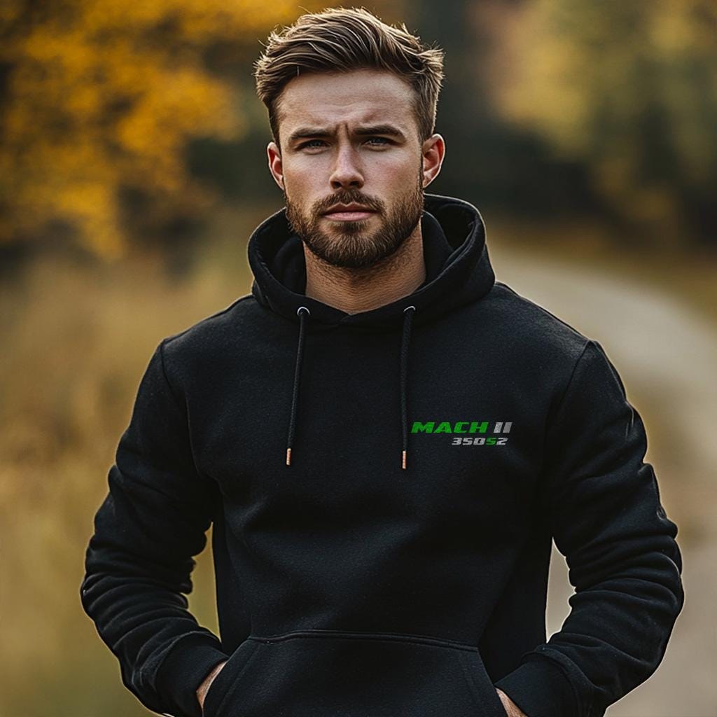 Kawasaki 350 Mach II S2 Inspired Hoodie - Motorcycle Sweatshirt for Riders