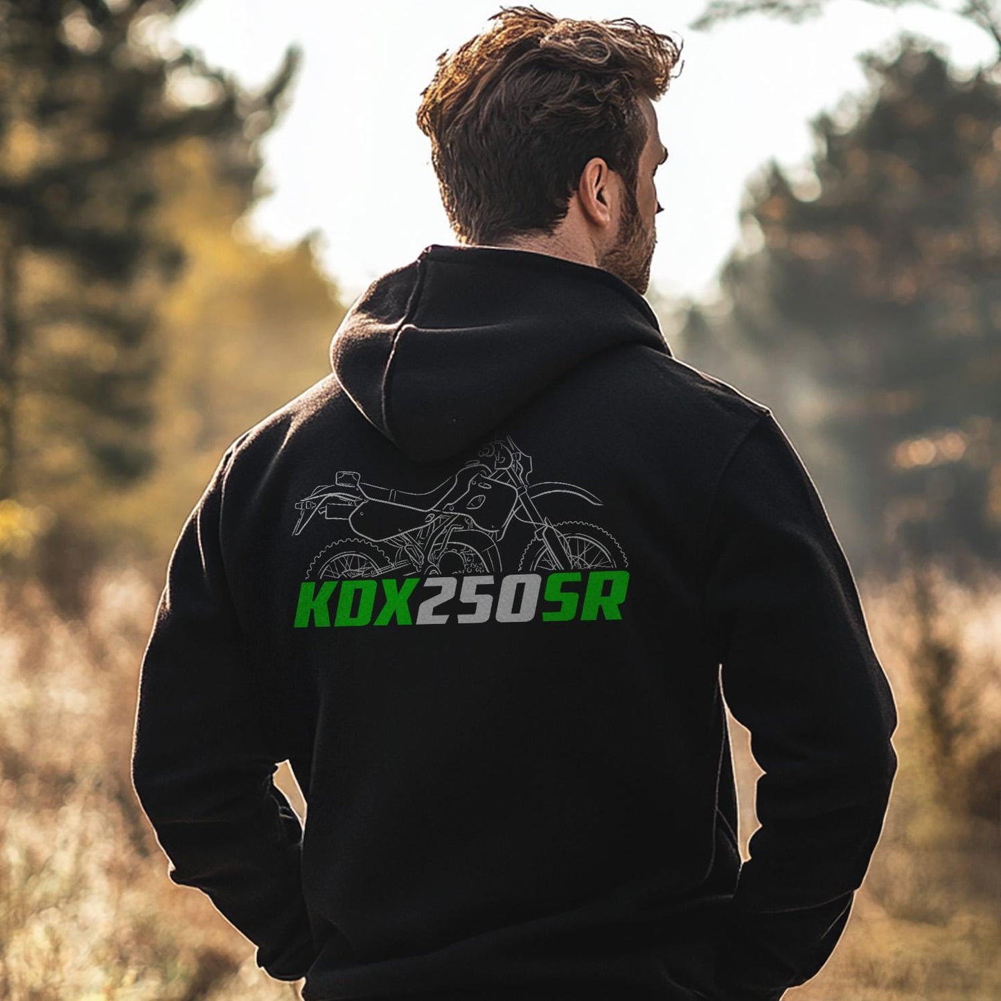 Kawasaki KDX250SR Inspired Hoodie - Motorcycle Sweatshirt for Riders