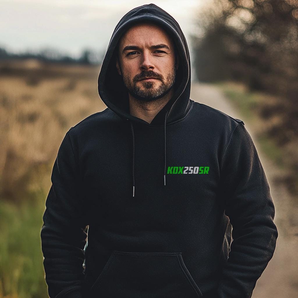 Kawasaki KDX250SR Inspired Hoodie - Motorcycle Sweatshirt for Riders