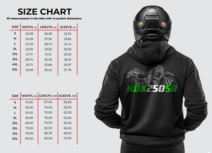 Kawasaki KDX250SR Inspired Hoodie - Motorcycle Sweatshirt for Riders