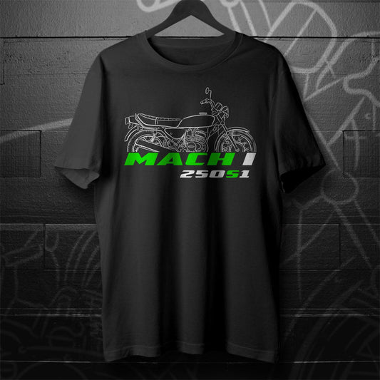 Kawasaki 250 Mach I S1 1971 - 1975 Inspired T-Shirt - Motorcycle Tee Shirt for Riders