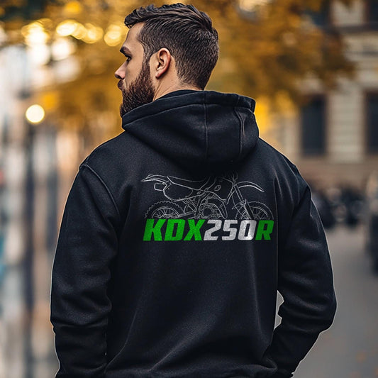 Kawasaki KDX250R Inspired Hoodie - Motorcycle Sweatshirt for Riders