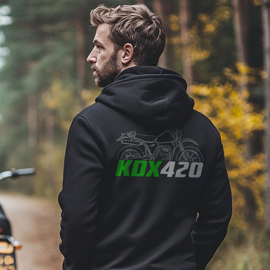 Kawasaki KDX 420 1981 Inspired Hoodie - Motorcycle Sweatshirt for Riders