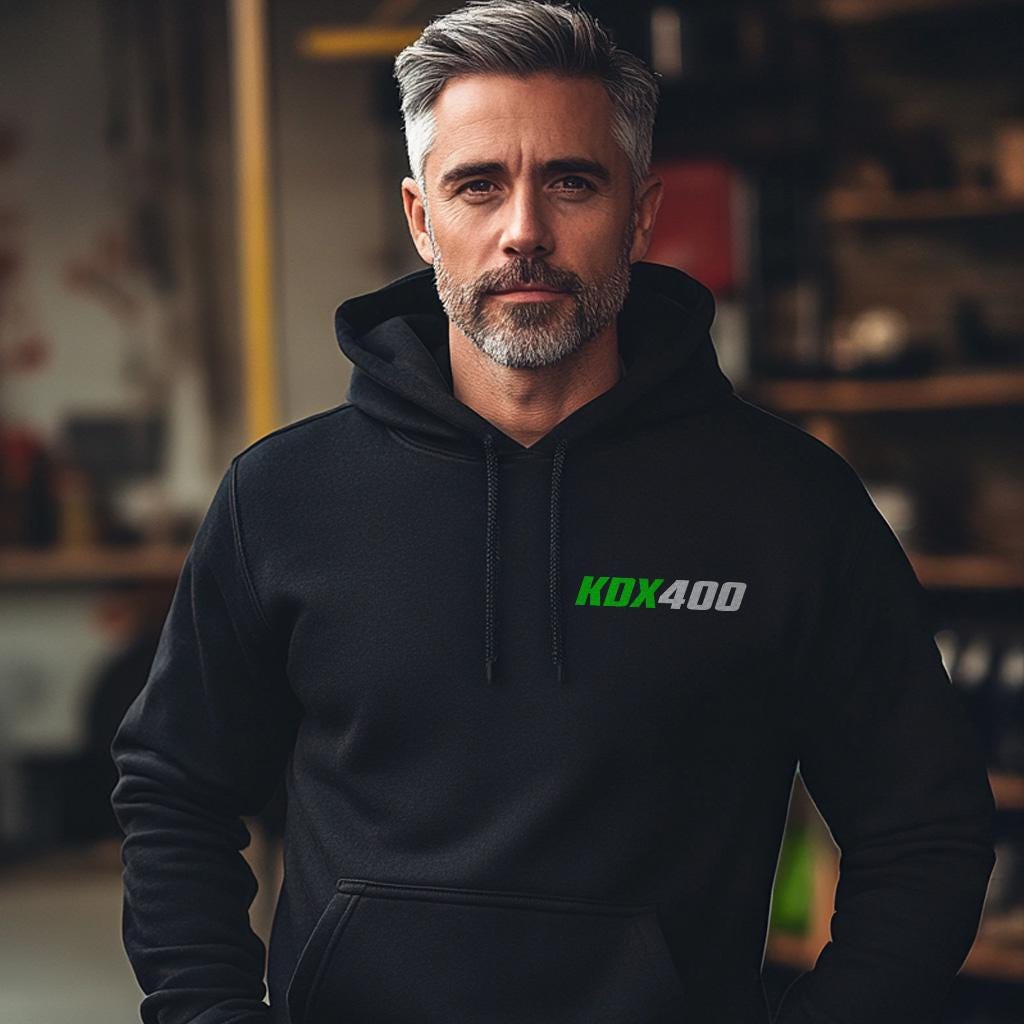 Kawasaki KDX 400 Inspired Hoodie - Motorcycle Sweatshirt for Riders