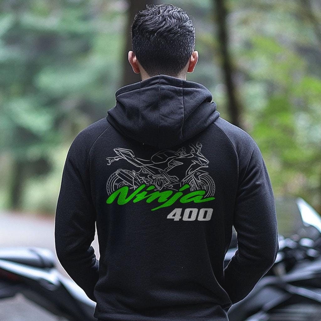 Kawasaki Ninja 400 Inspired Hoodie - Motorcycle Sweatshirt for Riders