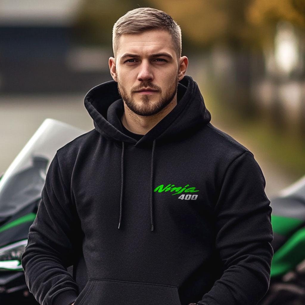Kawasaki Ninja 400 Inspired Hoodie - Motorcycle Sweatshirt for Riders