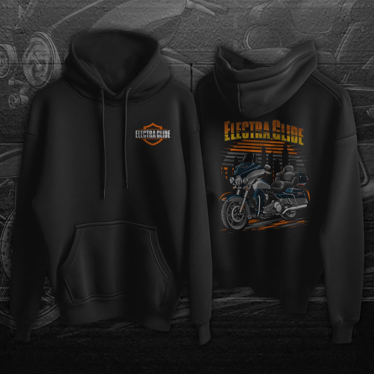Harley Electra Glide Ultra Classic FLHTCU & FLHTCUI 2018-19 Inspired Hoodie - Biker Motorcycle Sweatshirt