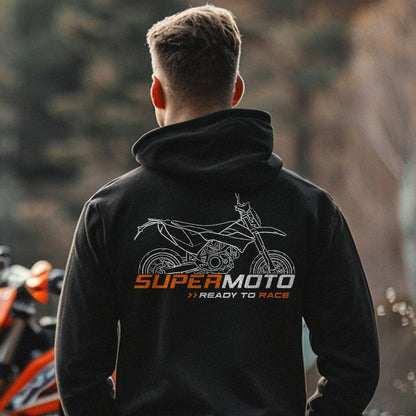 KTM 690 SMC R Hoodie - Motorcycle Sweatshirt for SuperMoto Riders