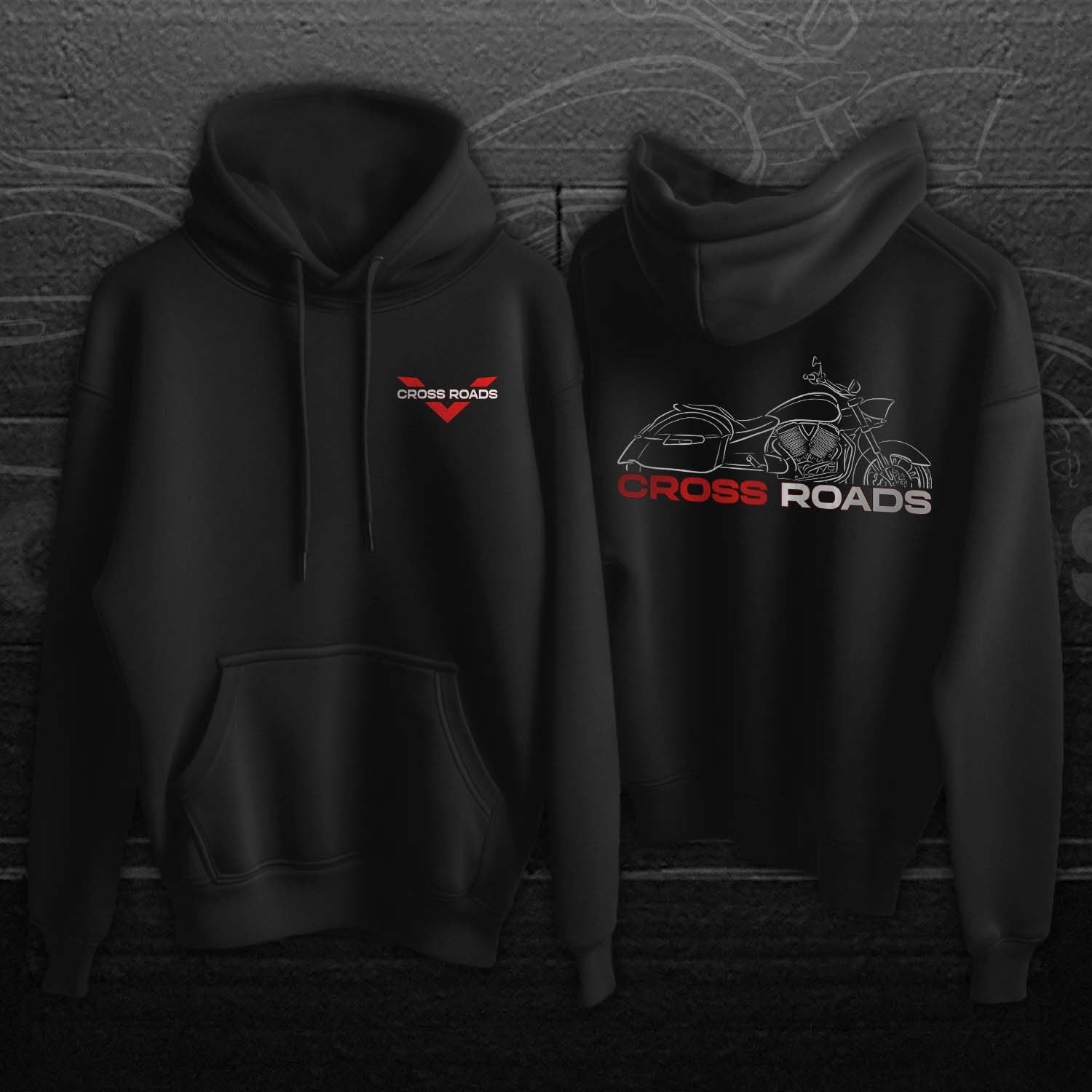 Victory Cross Roads Hoodie - Motorcycle Sweatshirt for Bikers