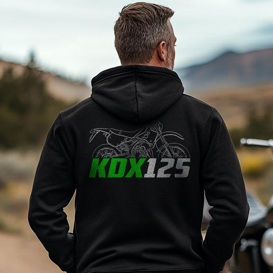 Kawasaki KDX 125 Inspired Hoodie - Motorcycle Sweatshirt for Riders