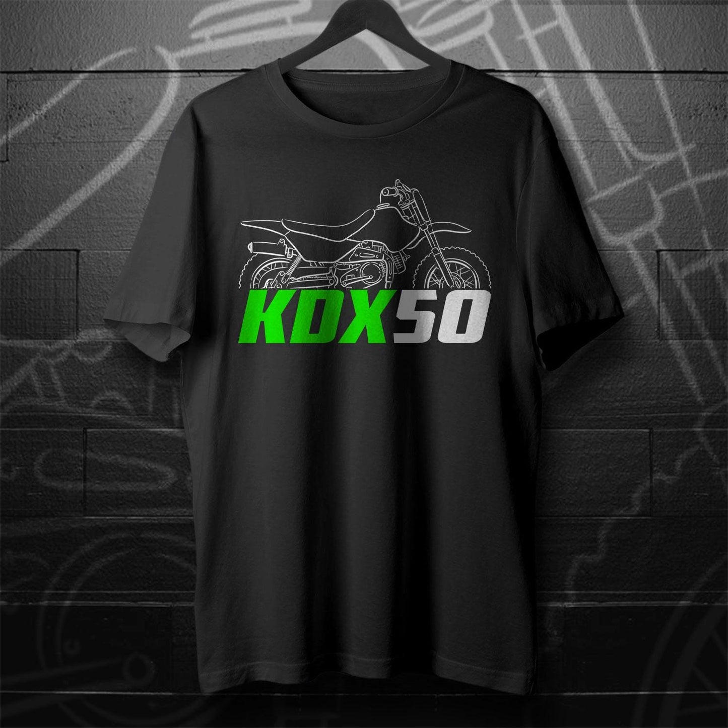 Kawasaki KDX 50 Inspired T-Shirt - Motorcycle Tee Shirt for Riders