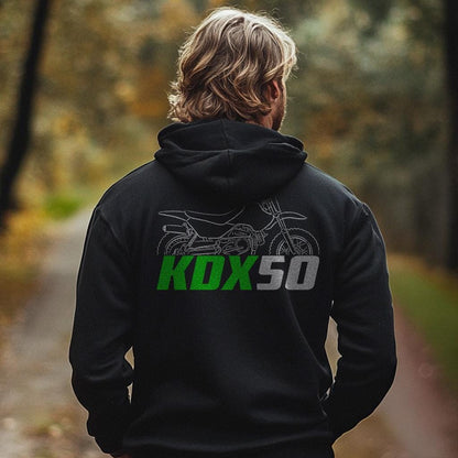 Kawasaki KDX 50 Inspired Hoodie - Motorcycle Sweatshirt for Riders