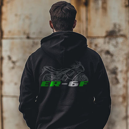 Kawasaki ER-6F Inspired Hoodie - Motorcycle Sweatshirt for Riders