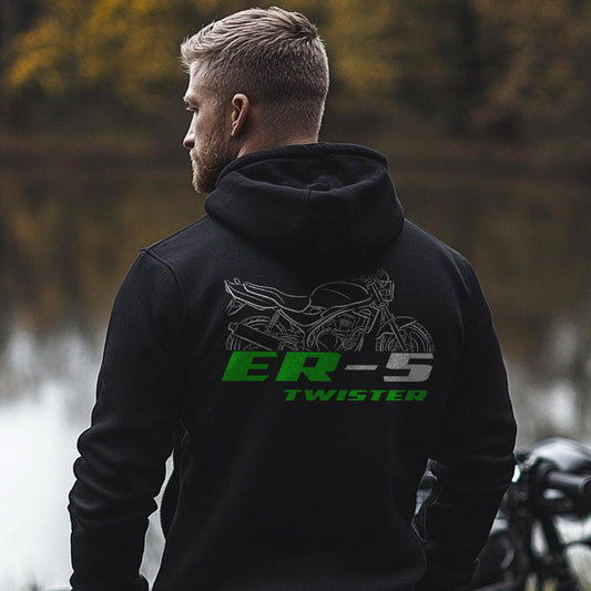 Kawasaki ER-5 Twister Inspired Hoodie - Motorcycle Sweatshirt for Riders