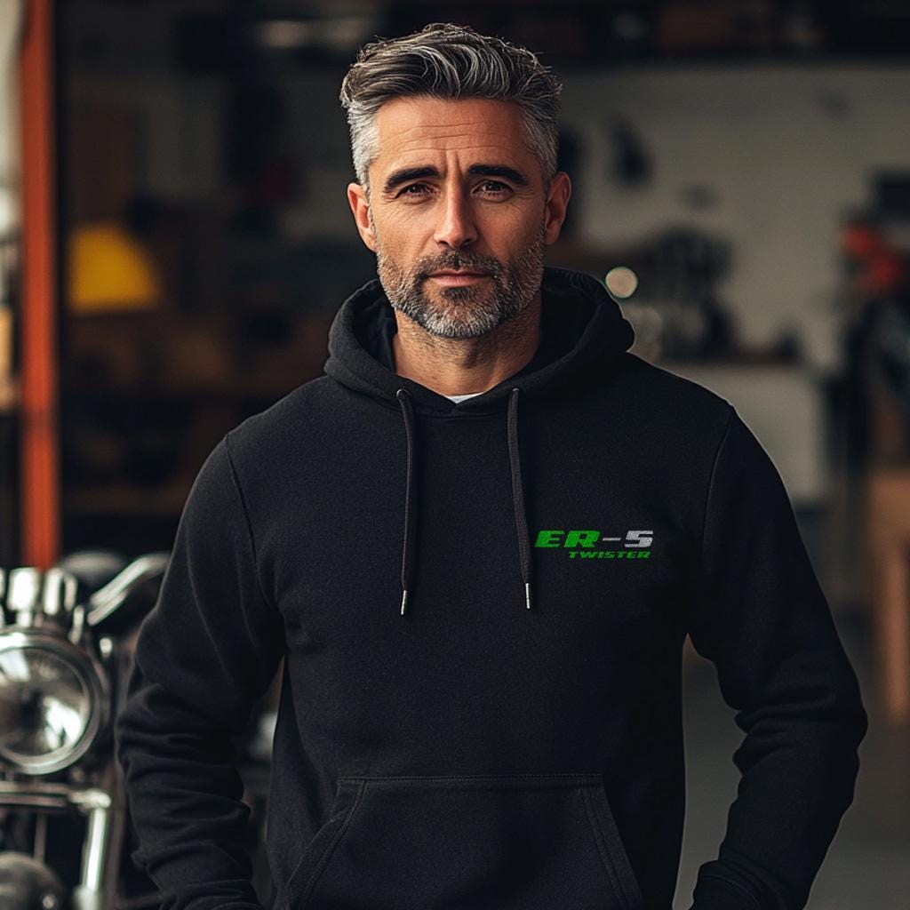 Kawasaki ER-5 Twister Inspired Hoodie - Motorcycle Sweatshirt for Riders