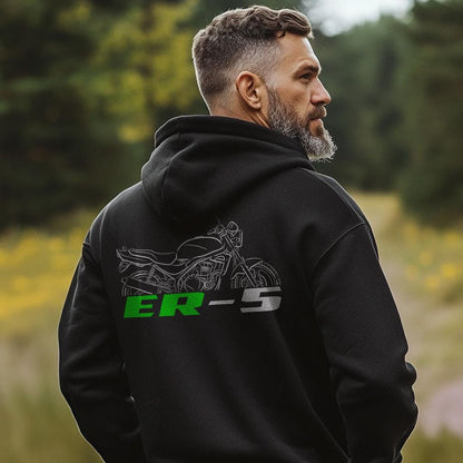 Kawasaki ER-5 Inspired Hoodie - Motorcycle Sweatshirt for Riders