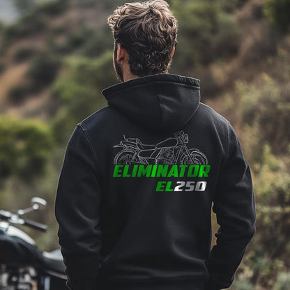 Kawasaki EL 250 Eliminator Inspired Hoodie - Motorcycle Sweatshirt for Riders