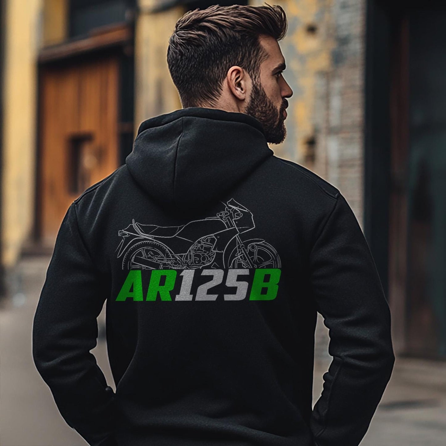 Kawasaki AR125B Inspired Hoodie - Motorcycle Sweatshirt for Riders