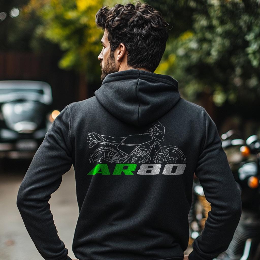 Kawasaki AR80 Inspired Hoodie - Motorcycle Sweatshirt for Riders