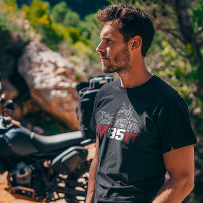 Moto Guzzi V85 TT T-Shirt - Motorcycle Tee Shirt for ADV Riders
