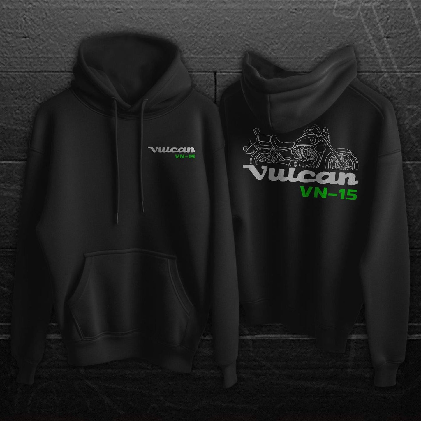 Kawasaki Vulcan 88 & VN-15 1987-1999 Inspired Hoodie - Motorcycle Sweatshirt for Riders