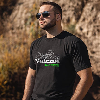 Kawasaki VN1500 Vulcan Drifter 1999-2005 Inspired T-Shirt - Motorcycle Tee Shirt for Riders