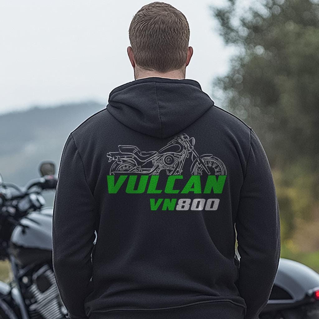 Kawasaki VN800 Vulcan 800 Inspired Hoodie - Motorcycle Sweatshirt for Riders