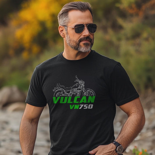 Kawasaki VN750 Vulcan 750 Inspired T-Shirt - Motorcycle Tee Shirt for Riders