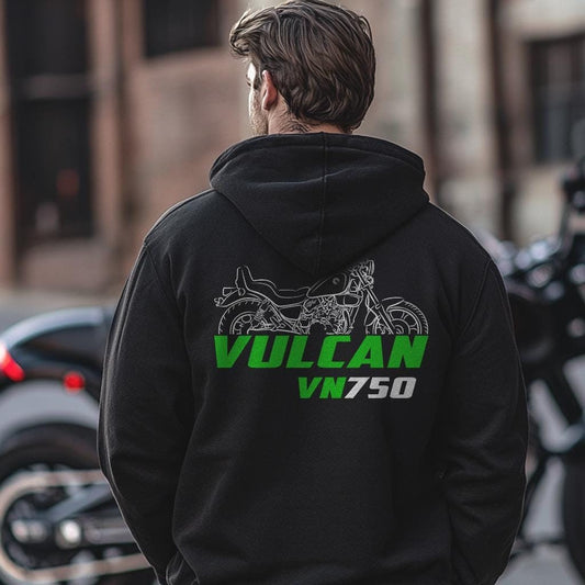 Kawasaki VN750 Vulcan 750 Inspired Hoodie - Motorcycle Sweatshirt for Riders