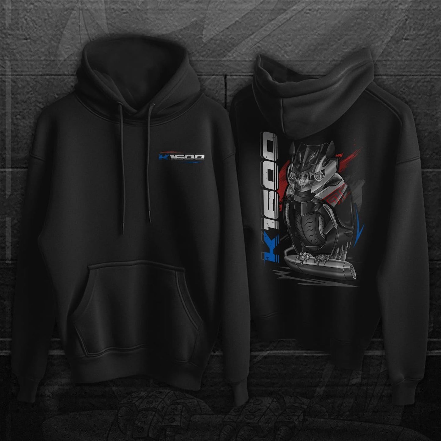 BMW K1600 Inspired Hoodie - Motorcycle Sweatshirt for Motorrad Rider