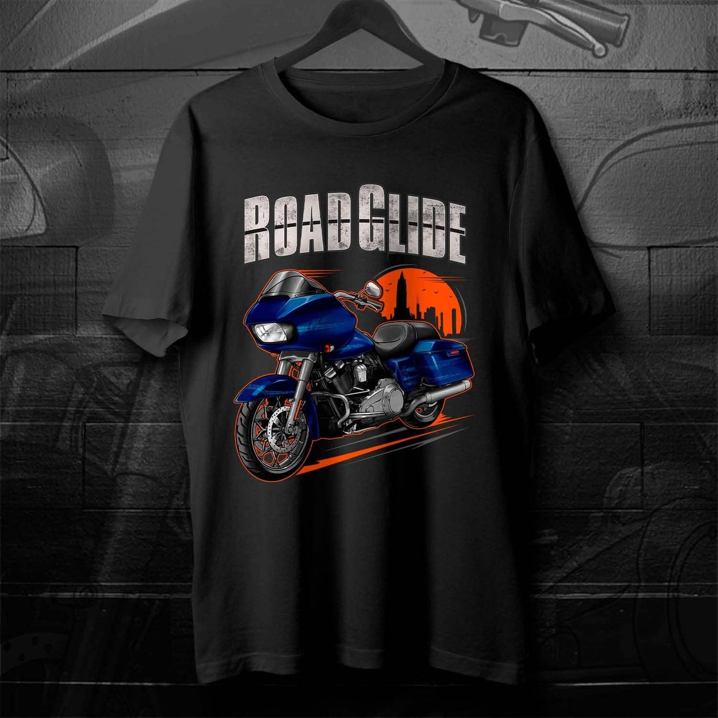 Harley Road Glide FLTRX T-Shirt - Motorcycle Tee Shirt for Bikers