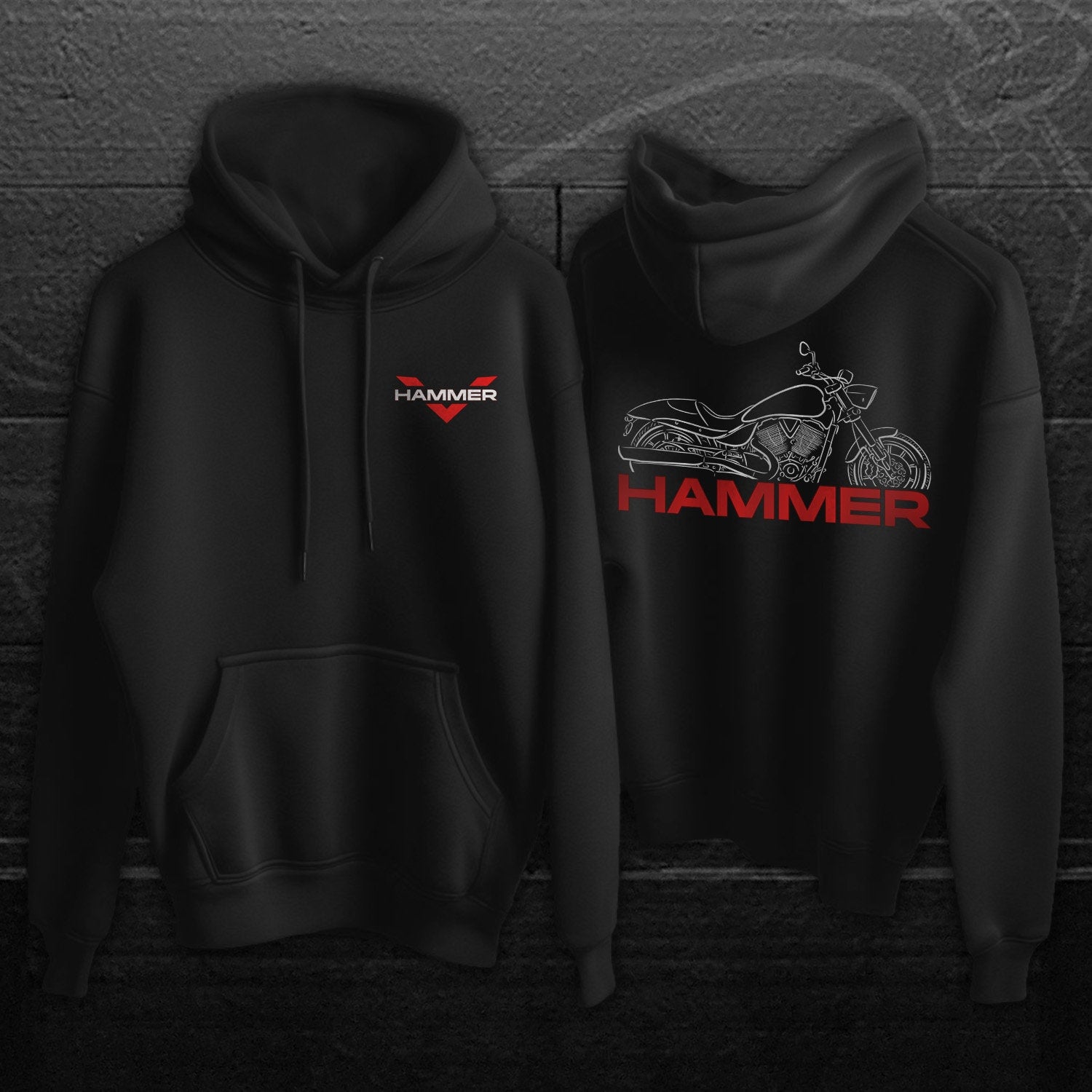 Victory Hammer Hoodie - Motorcycle Sweatshirt for Bikers