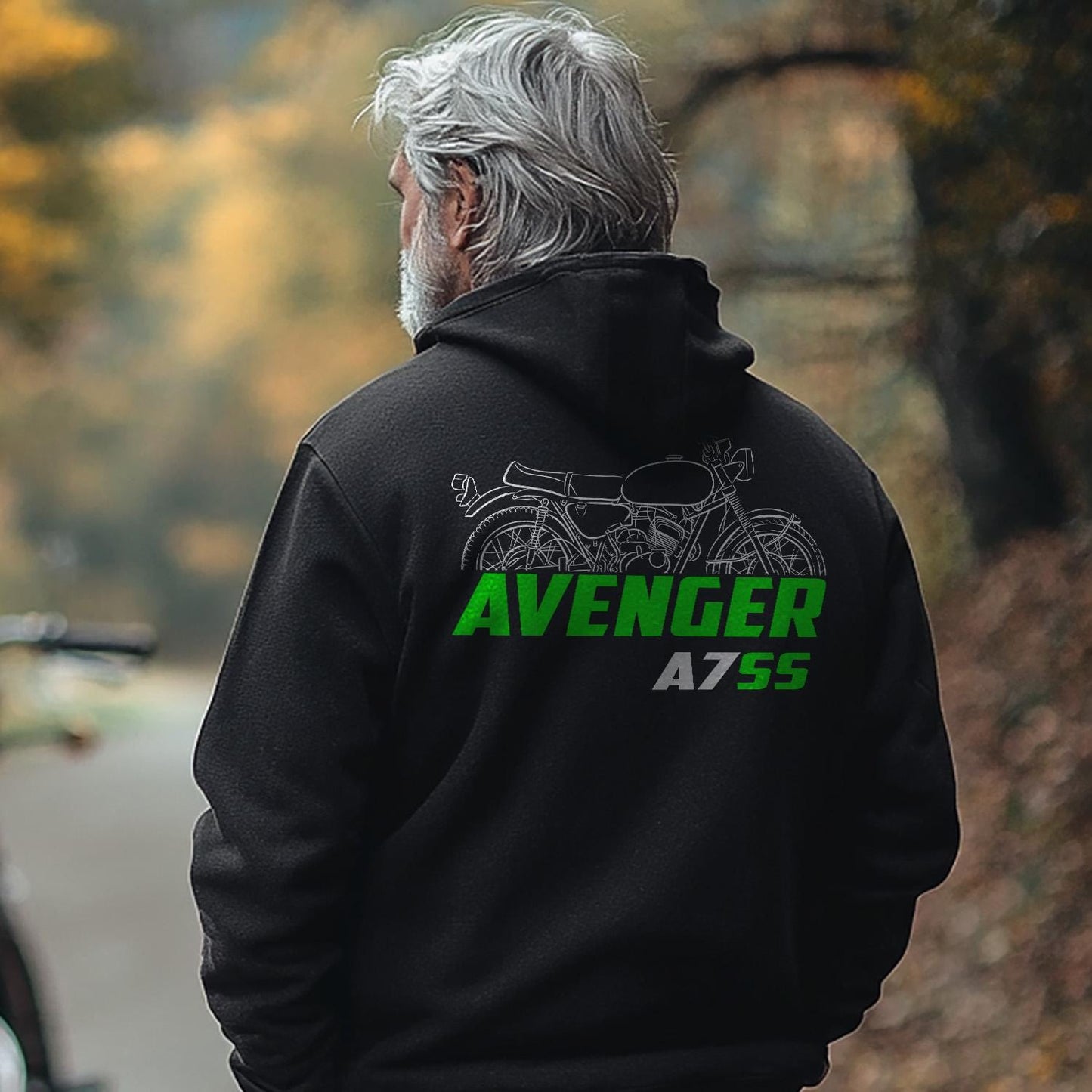 Kawasaki A7SS Avenger 1967 - 1971 Inspired Hoodie - Motorcycle Sweatshirt for Riders