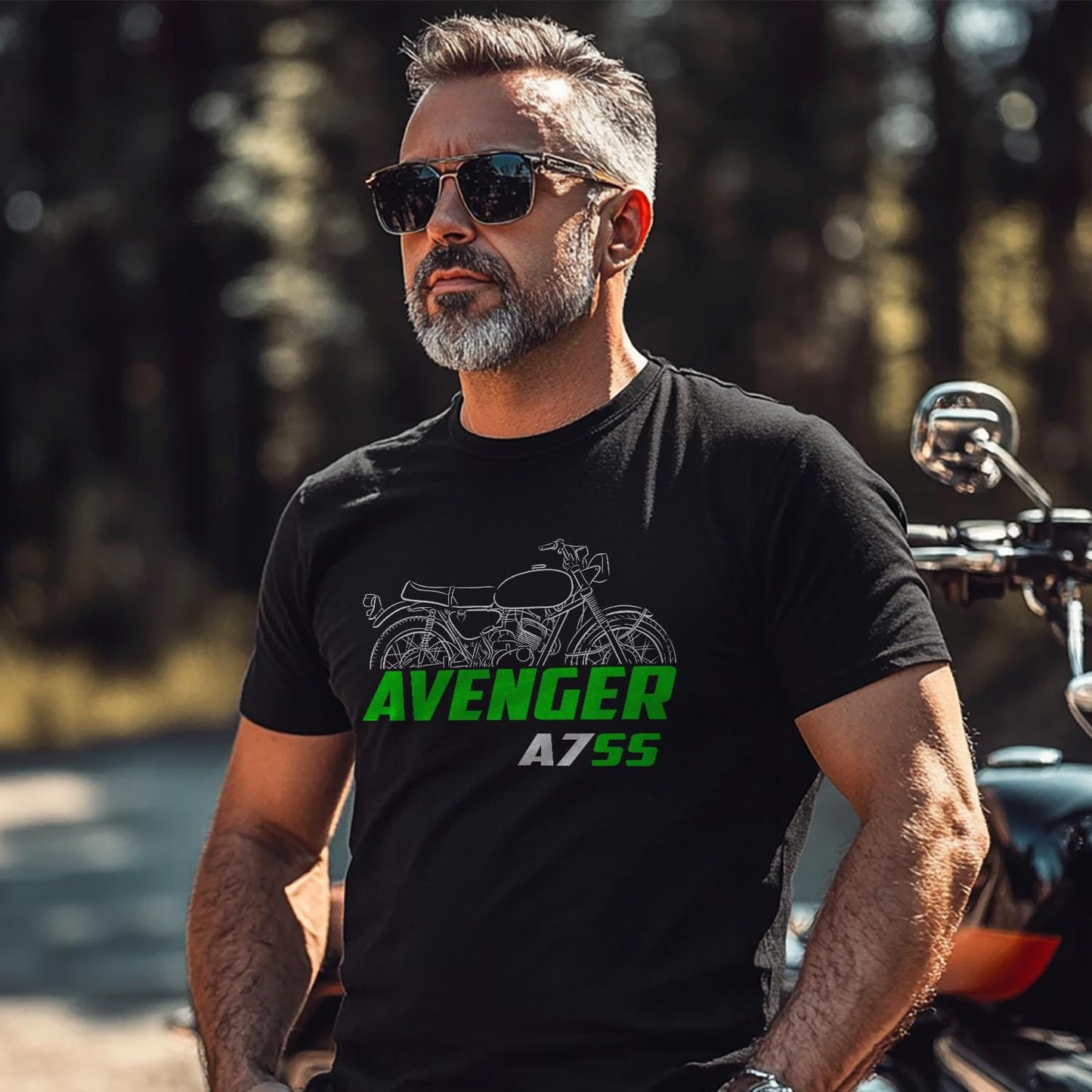 Kawasaki A7SS Avenger 1967 - 1971 Inspired T-Shirt - Motorcycle Tee Shirt for Riders