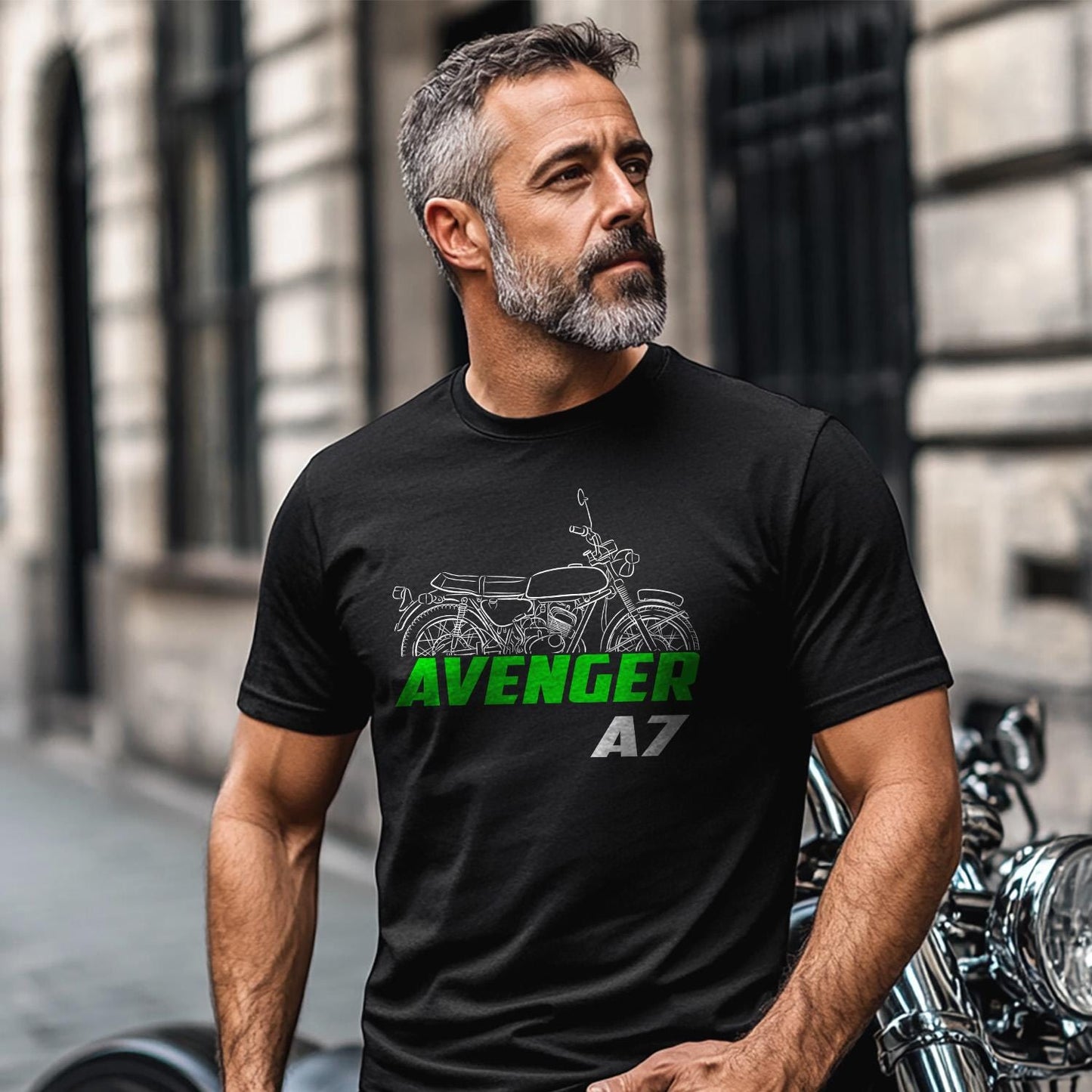 Kawasaki A7 Avenger 1967 - 1971 Inspired T-Shirt - Motorcycle Tee Shirt for Riders