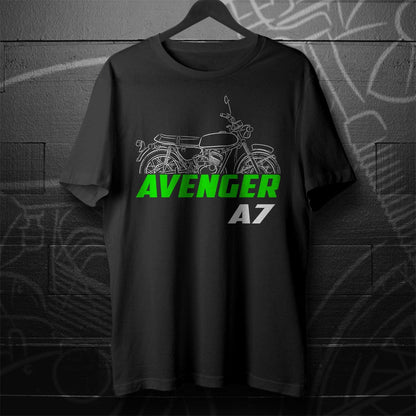 Kawasaki A7 Avenger 1967 - 1971 Inspired T-Shirt - Motorcycle Tee Shirt for Riders