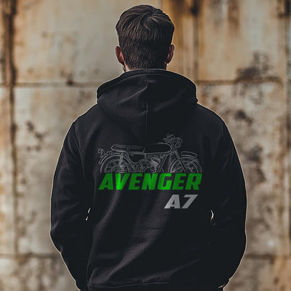 Kawasaki A7 Avenger 1967 - 1971 Inspired Hoodie - Motorcycle Sweatshirt for Riders