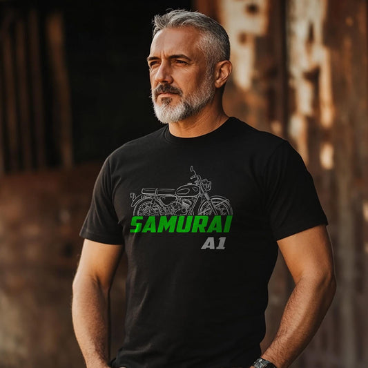 Kawasaki A1 Samurai 1967 - 1971 Inspired T-Shirt - Motorcycle Tee Shirt for Riders