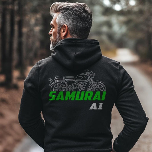 Kawasaki A1 Samurai 1967 - 1971 Hoodie - Motorcycle Sweatshirt for Riders