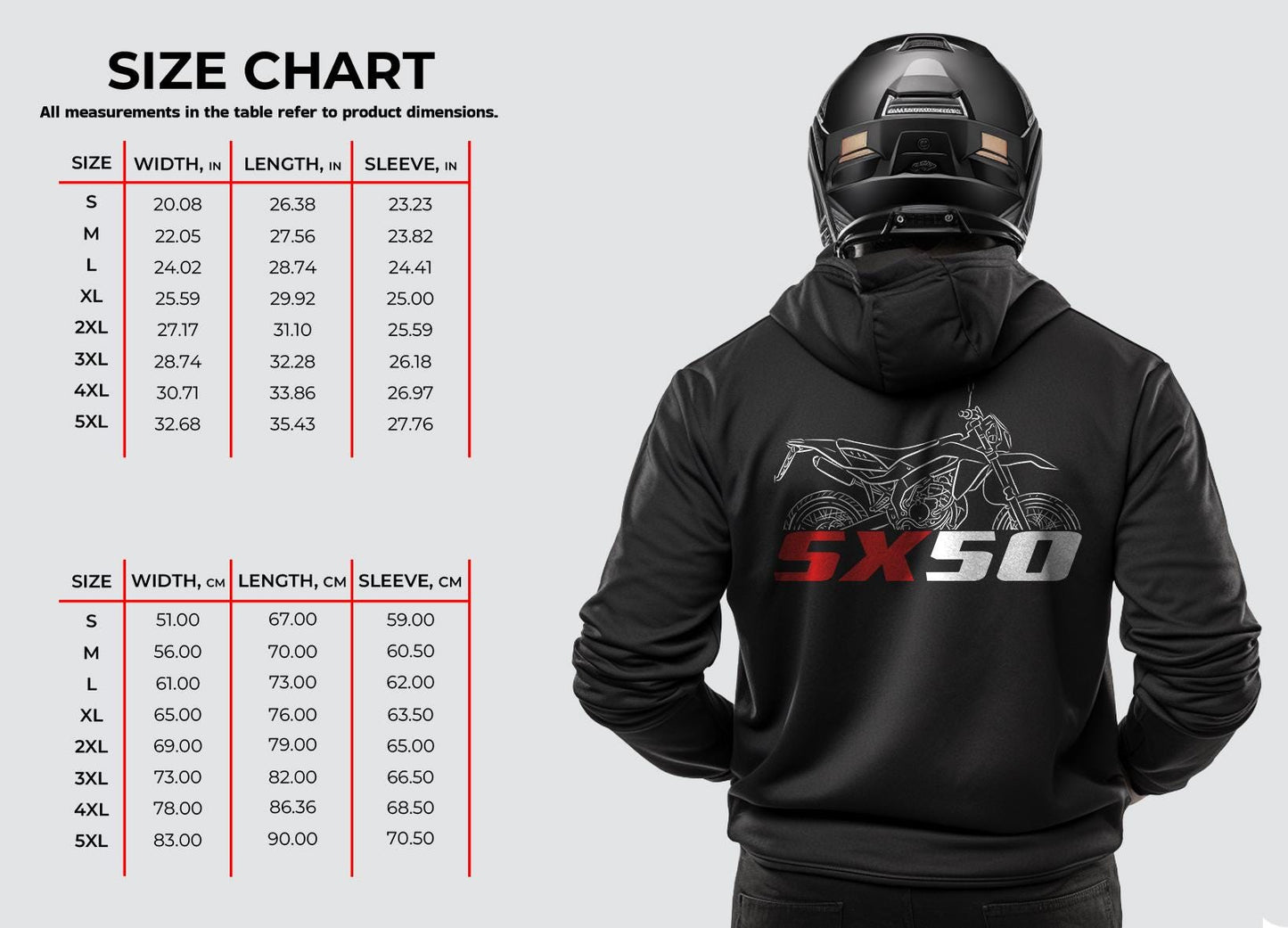 Aprilia SX 50 Inspired Hoodie - Motorcycle Sweatshirt for Riders